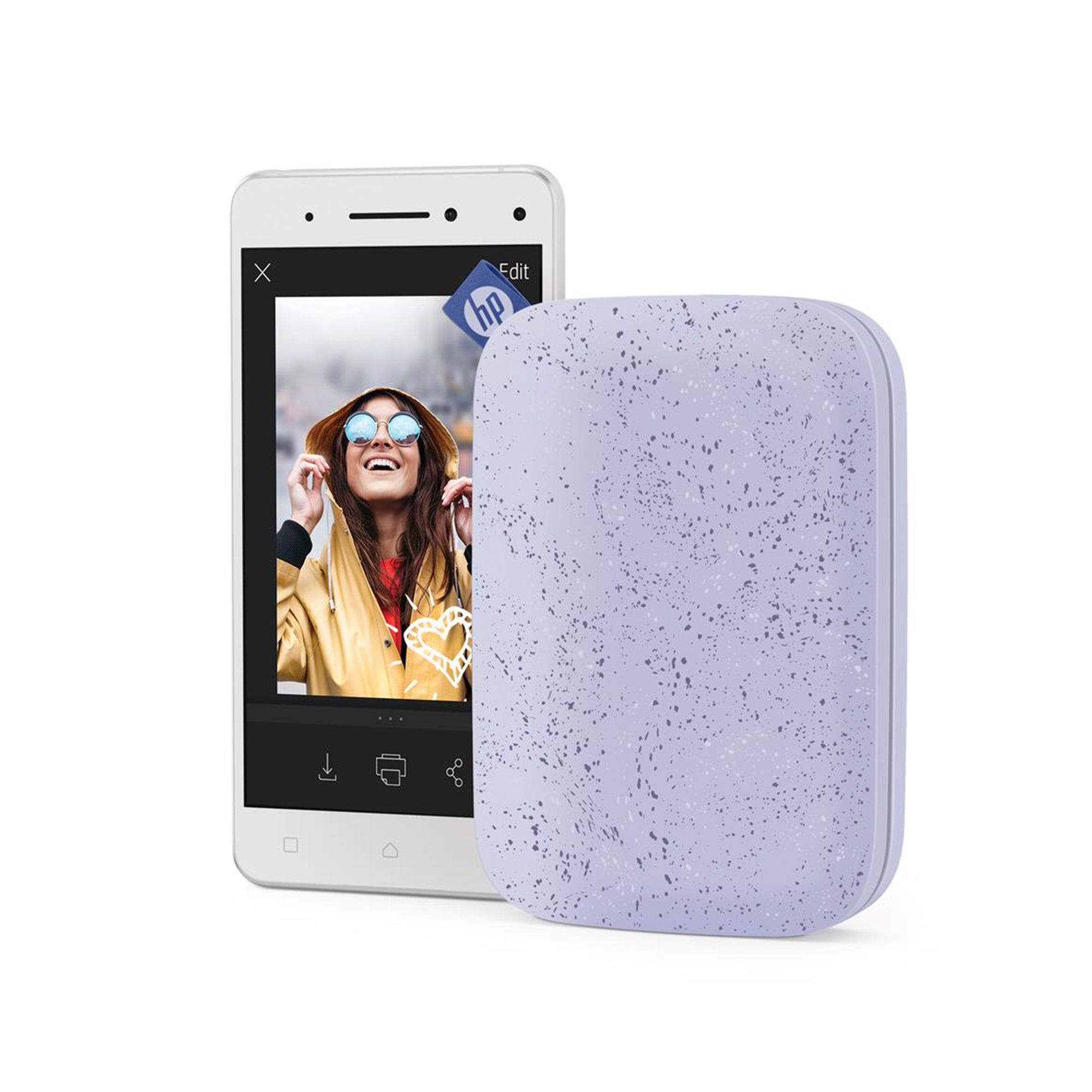 HP Sprocket Portable Instant Photo Printer 2” x 3” Lilac hpsprocket