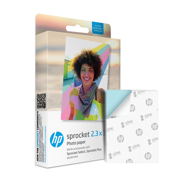 Carta fotografica adesiva HP Sprocket 2,3 x 3,4 Premium Zink (20 fog –  Sprocket Printers