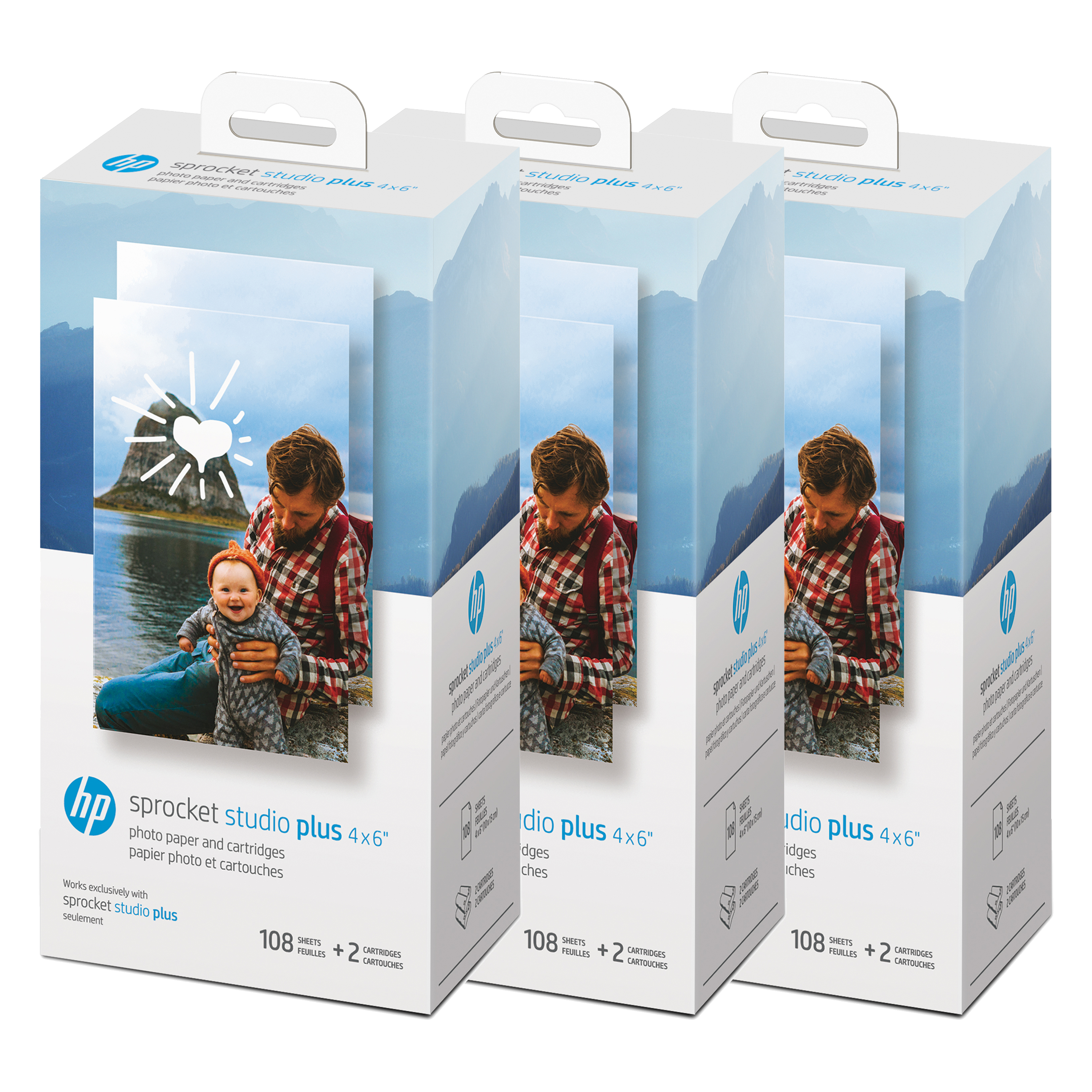 HP Sprocket 2x3 Premium Zink Sticky Back Photo Paper (50 Sheets)  Compatible with HP Sprocket Photo Printers : Office Products 
