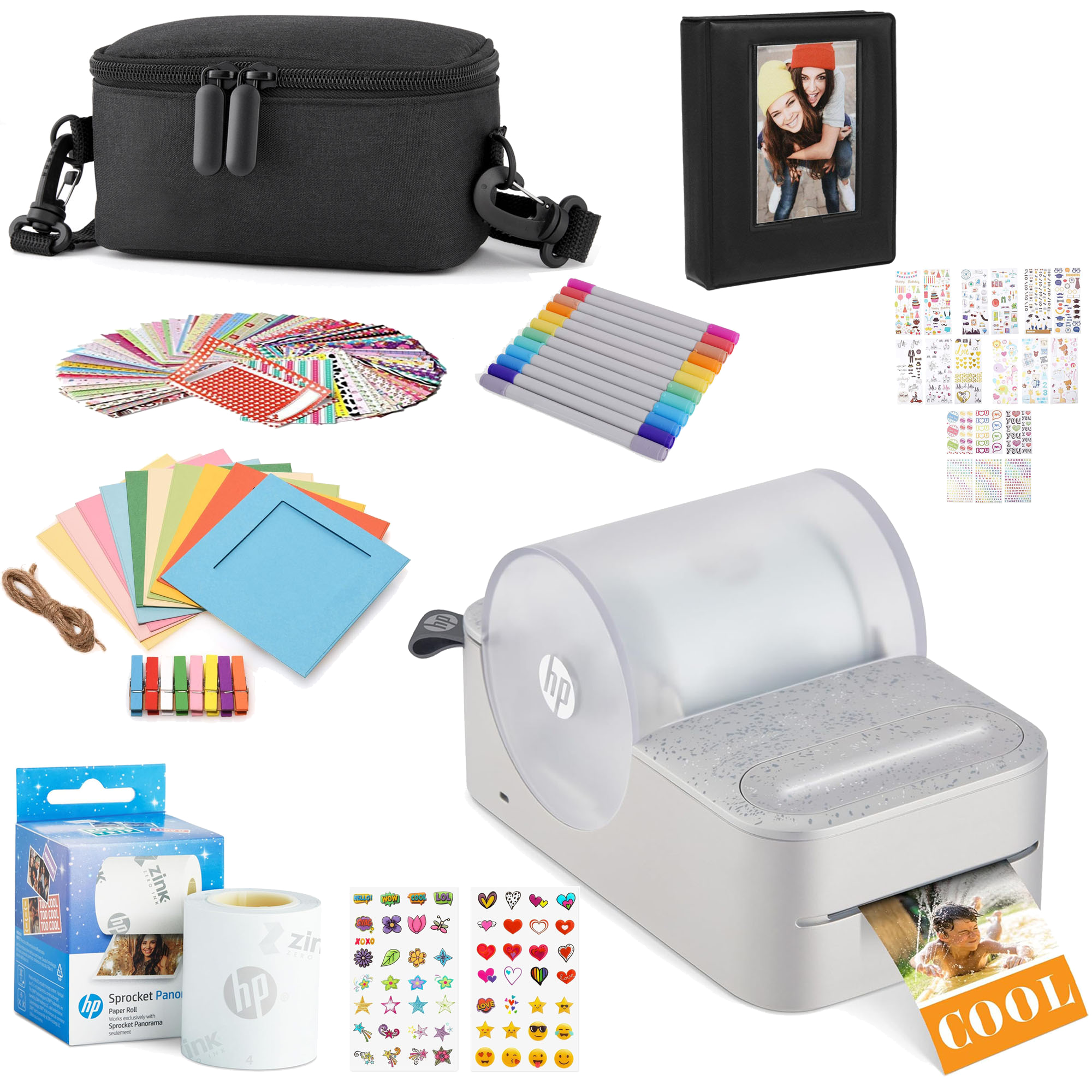 HP Sprocket Panorama Instant Portable Color Label & Photo Printer