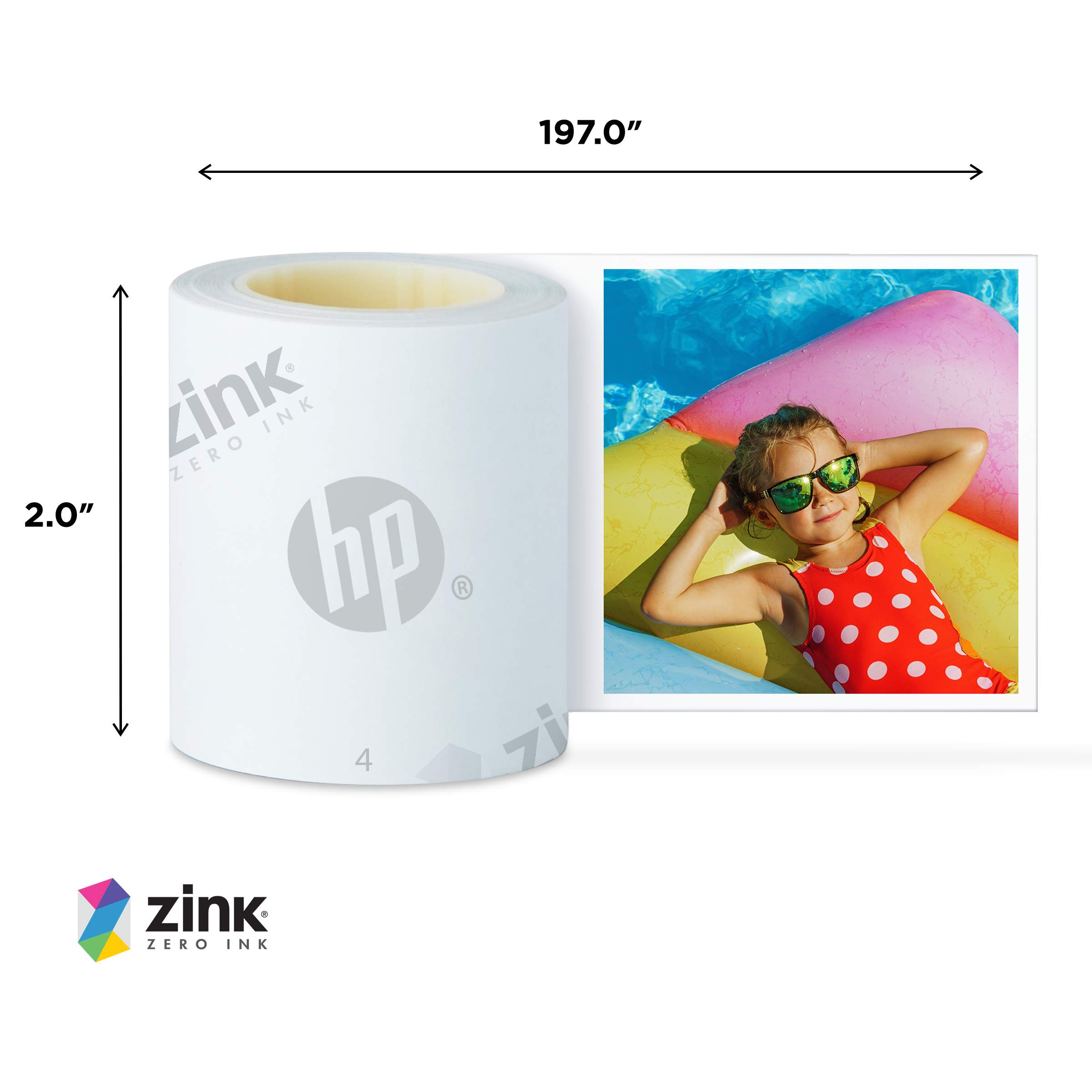HP Sprocket 2x3 Zink Sticky Back Photo Paper (100 Sheets) Compatible with  HP Sprocket Photo Printers