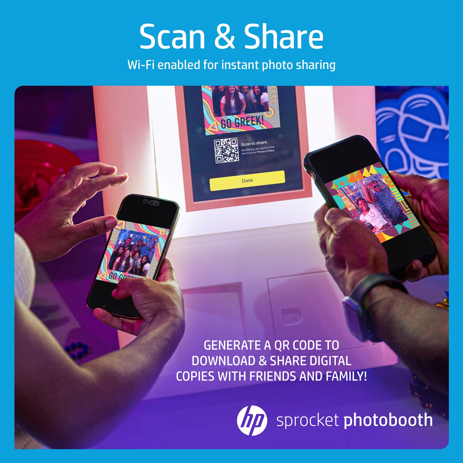 HP Sprocket Photobooth Instant 3x4” Color Photo Printer (Pink) Sprocket Printers