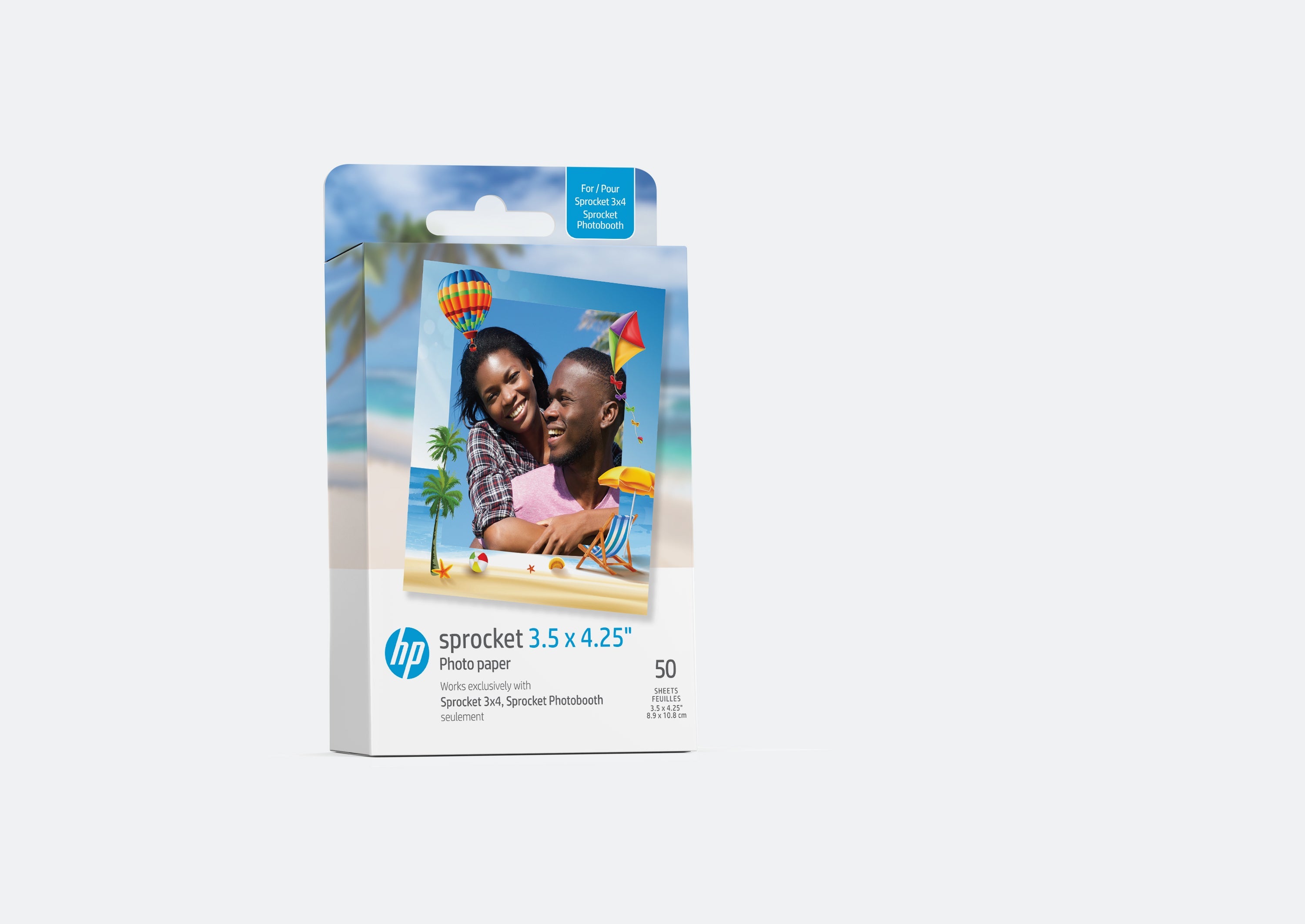 HP Sprocket 3.5” x 4.25” Premium Zink Sticky-Back Photo Paper