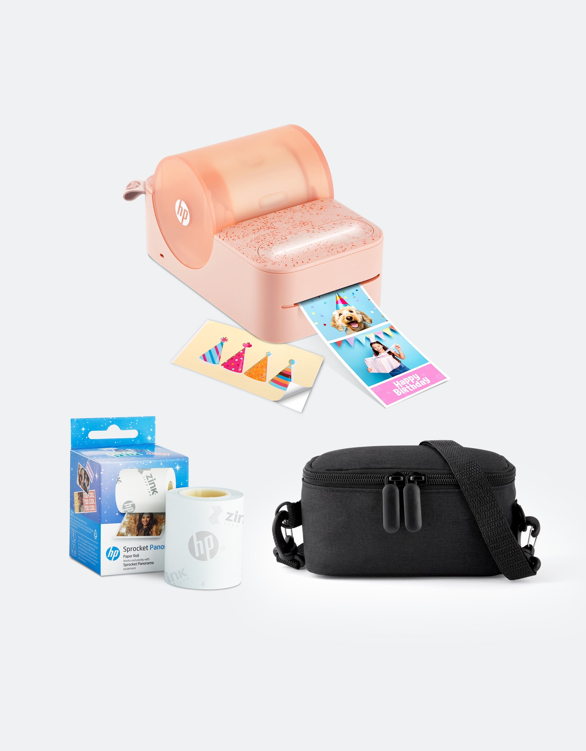 HP Sprocket Panorama Anında Taşınabilir Renkli Etiket ve Fotoğraf Yazıcısı Başlangıç Paketi