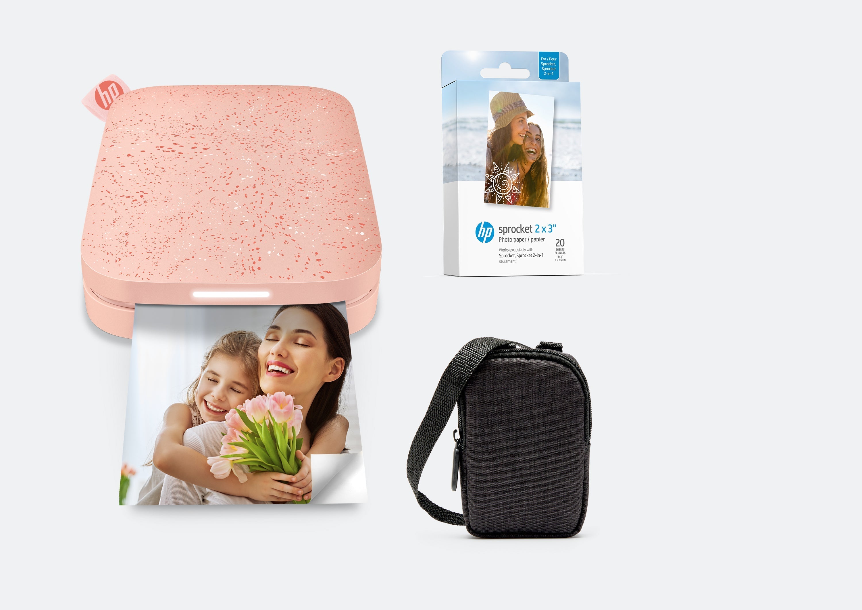 HP Sprocket 2x3 Portable Instant Photo Printer ZINK® Paper Bundle
