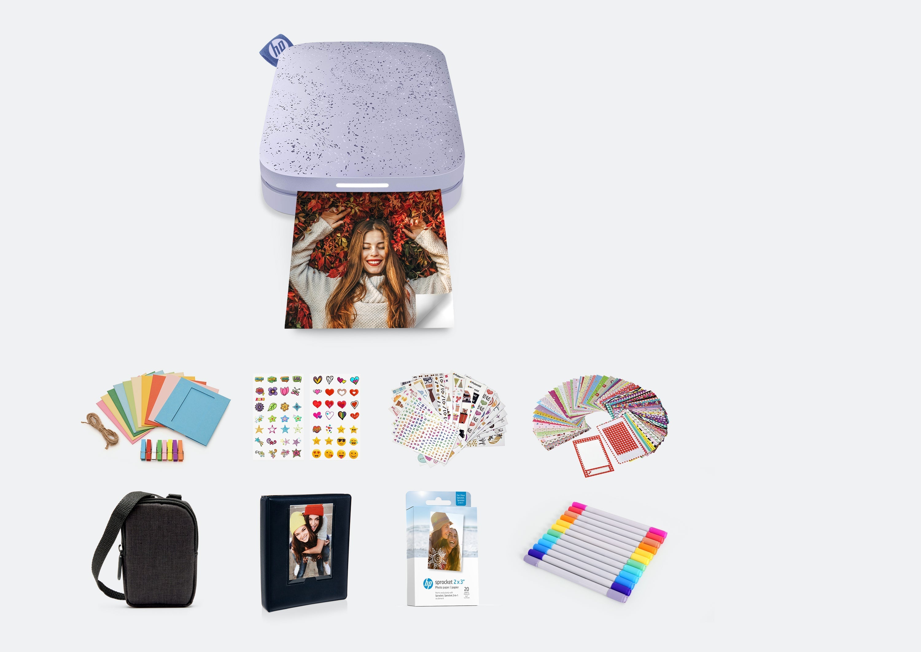 HP Sprocket 2x3 Portable Instant Photo Printer Gift Bundle