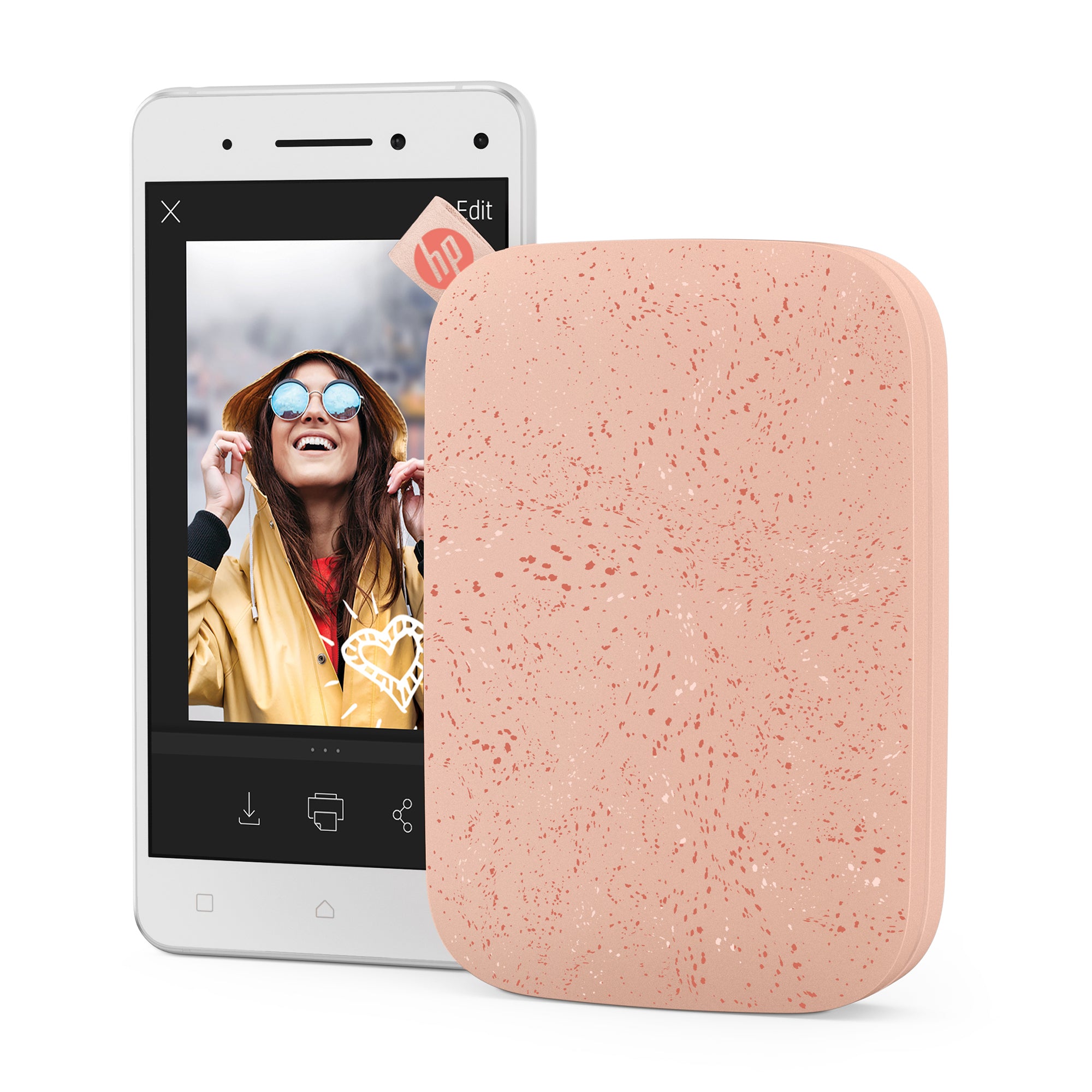 HP Sprocket Portable Instant Photo Printer 2” x 3” Blush Pink