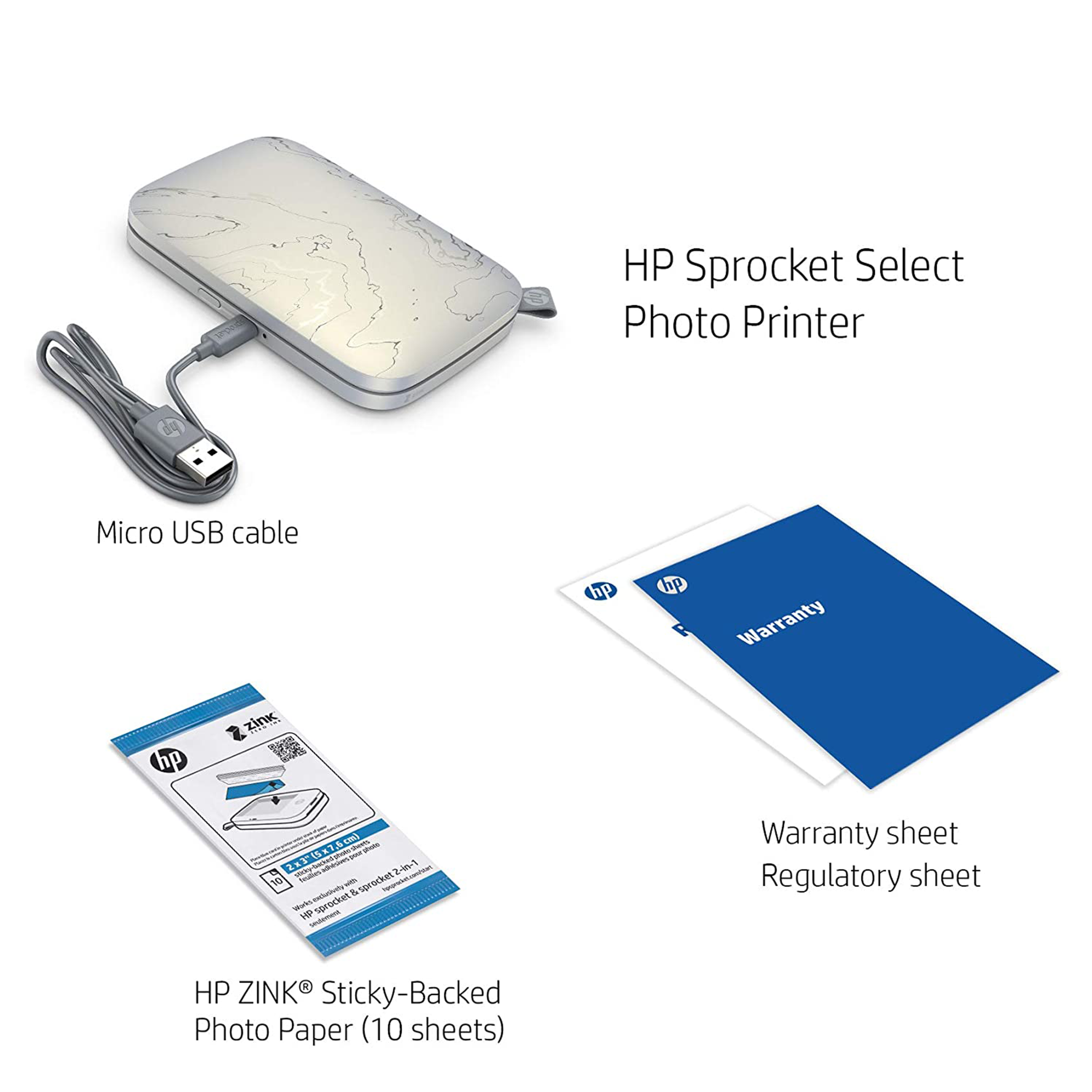 HP Sprocket Select Portable Instant Photo Printer 2.3x3.4”
