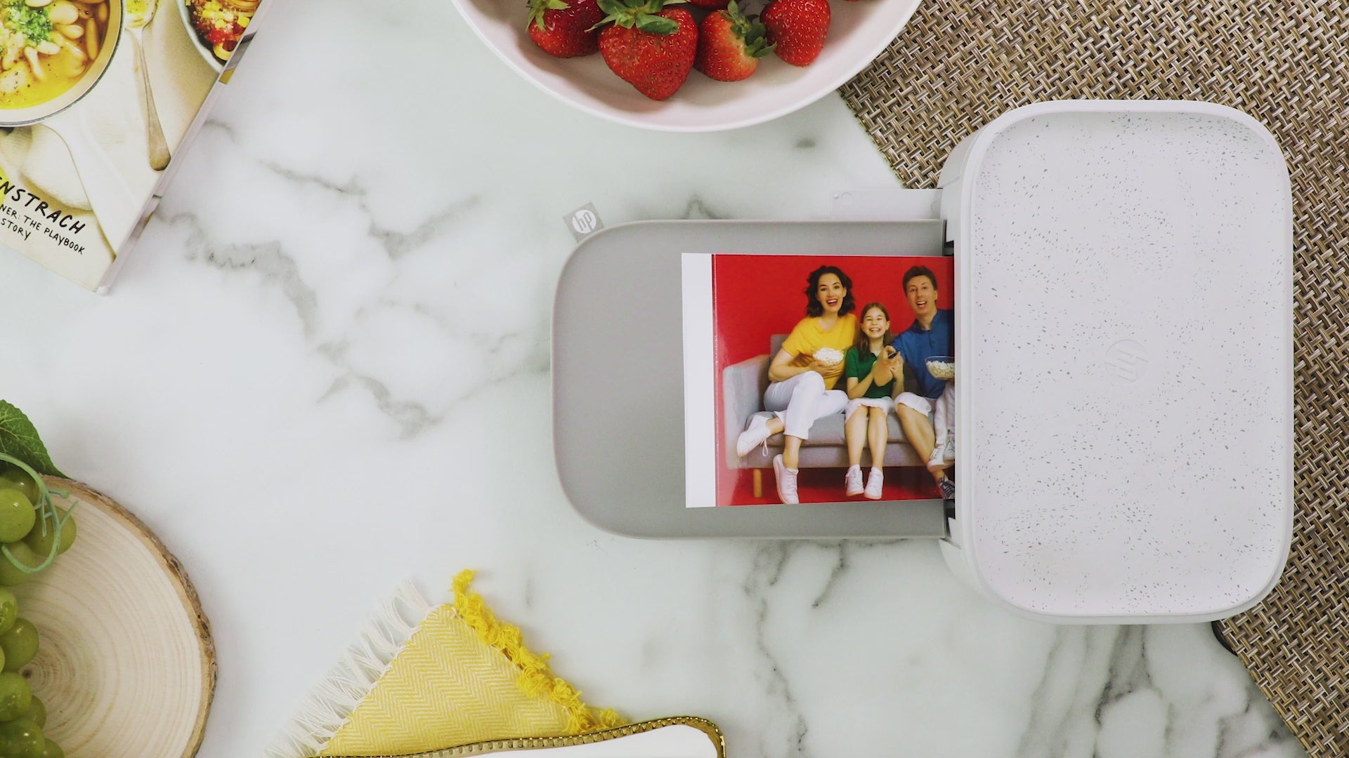 HP Sprocket Studio Plus WiFi Printer – Wirelessly Prints 4x6” Photos from  Your iOS & Android Device, White