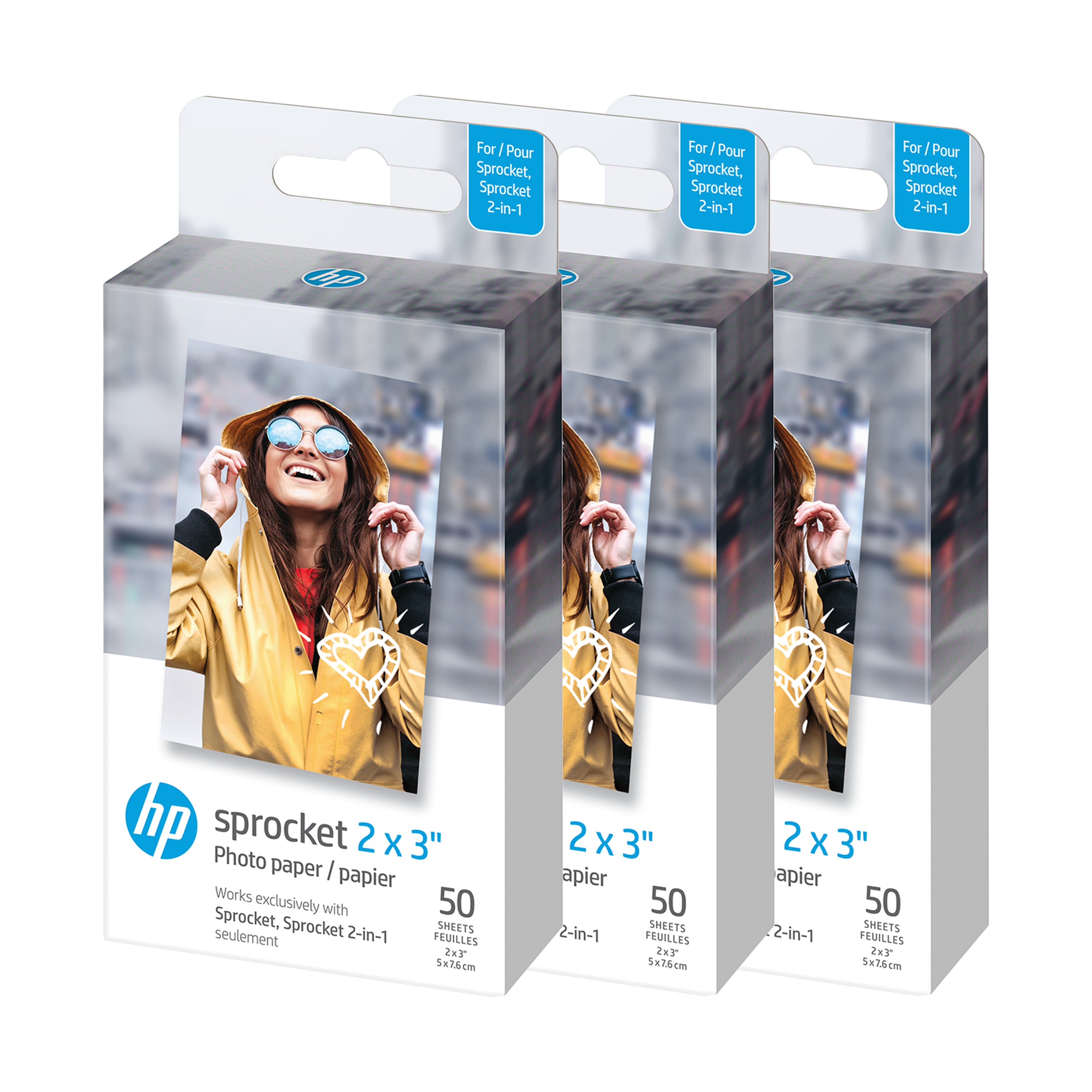 HP 2x3" Zink instant Photo Paper (150 Pack) Compatible with HP Sprocke Sprocket Printers