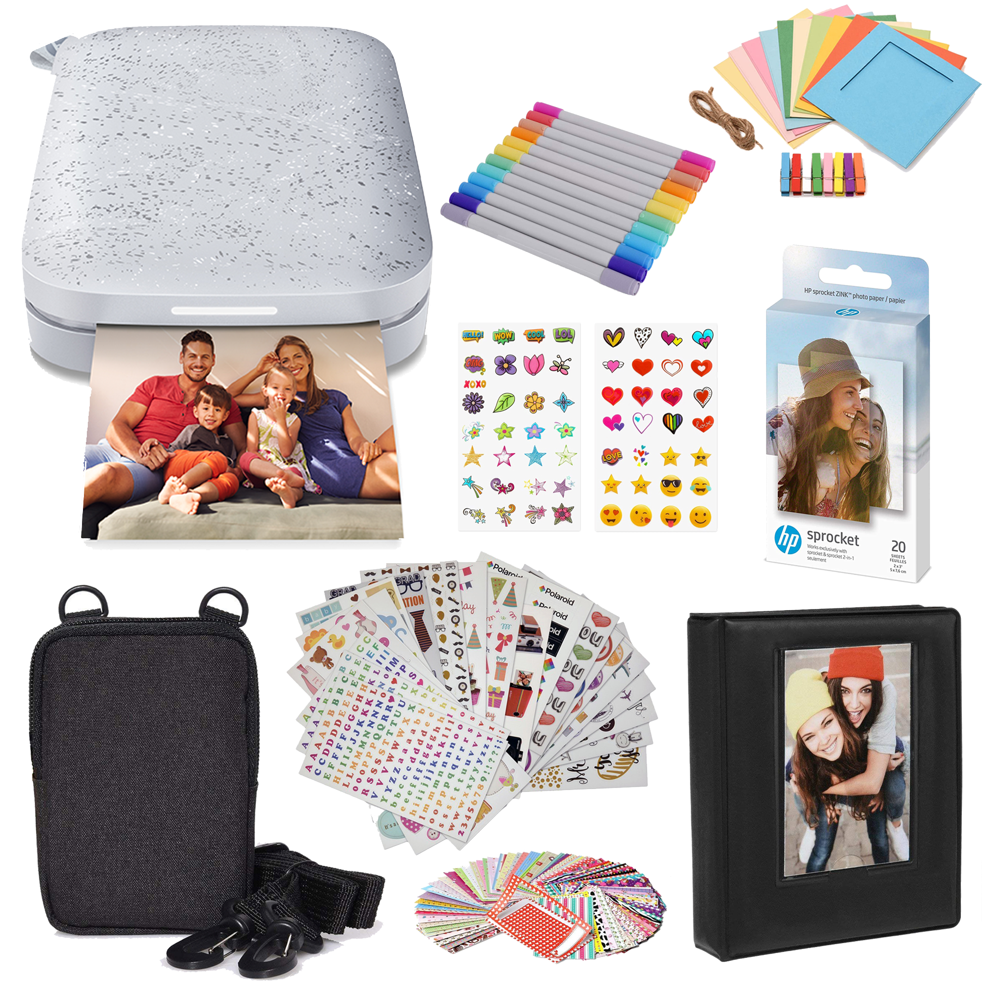 HP Sprocket Portable Color Photo Printer (2nd Edition) – Instantly print  2x3 sticky-backed photos from your phone – [Luna Pearl] [1AS85A] and