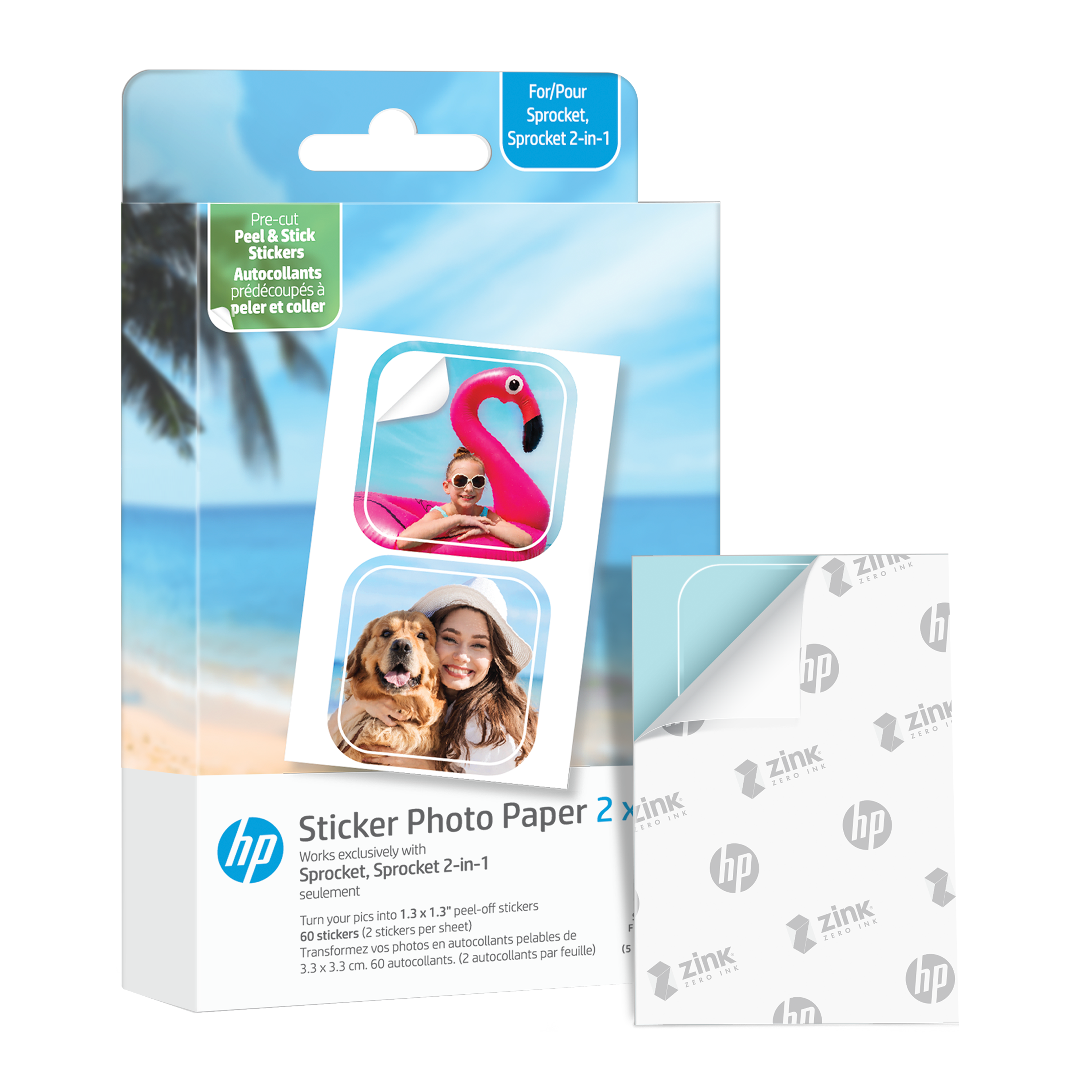 HP Sprocket 2x3 Premium Zink Sticky Photo Paper Compatible with HP