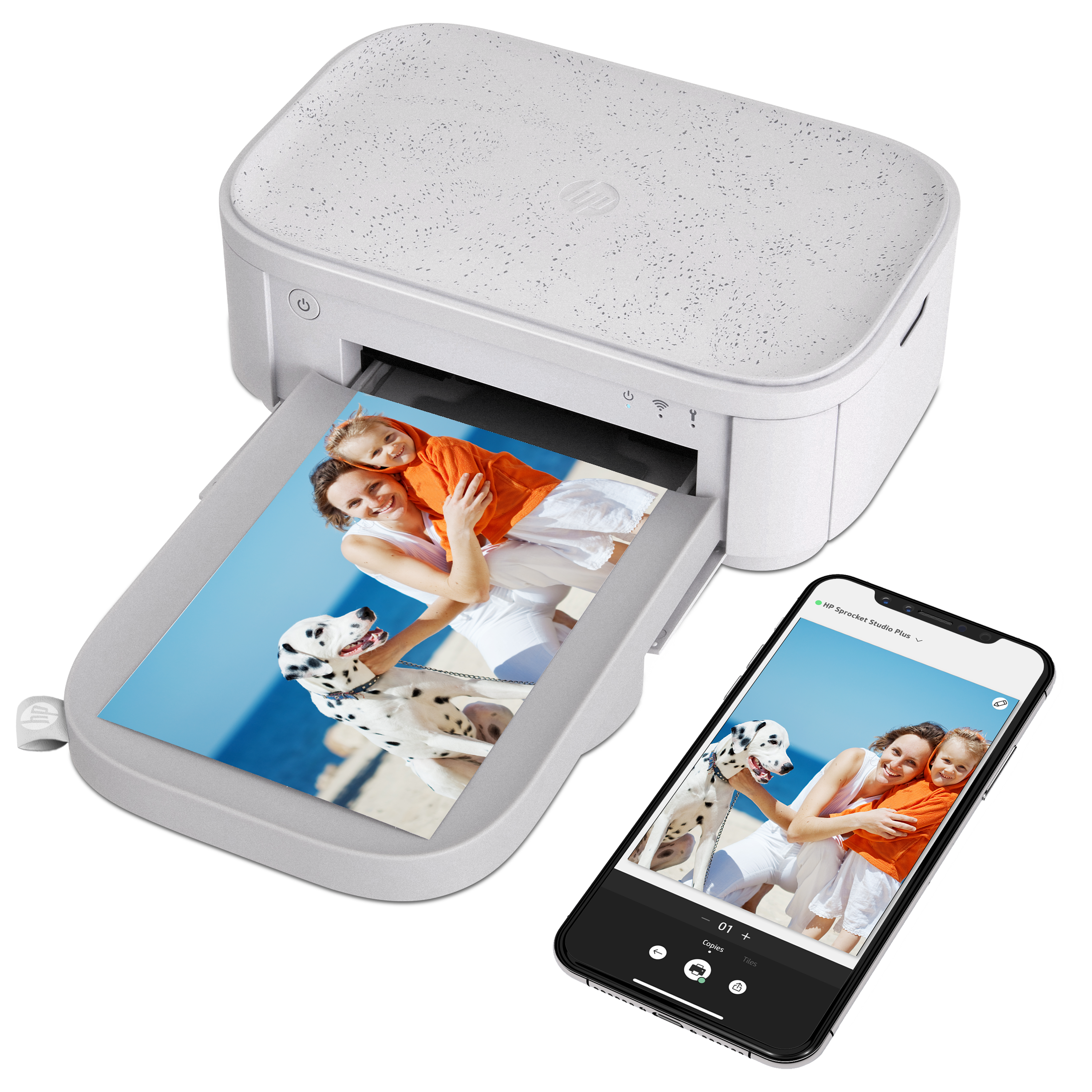 HP Sprocket Studio Plus Photo Printer -  Prints 4x6” Photos from Your iOS & Android Device Sprocket Printers